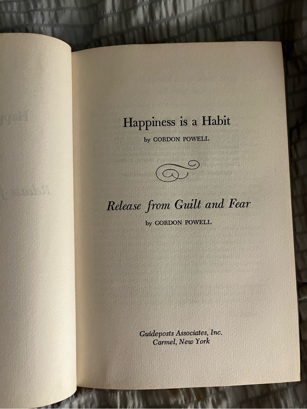 VTG 1960 John Powell Happiness Is a Habit & Release From Guilt & Fear Guideposts